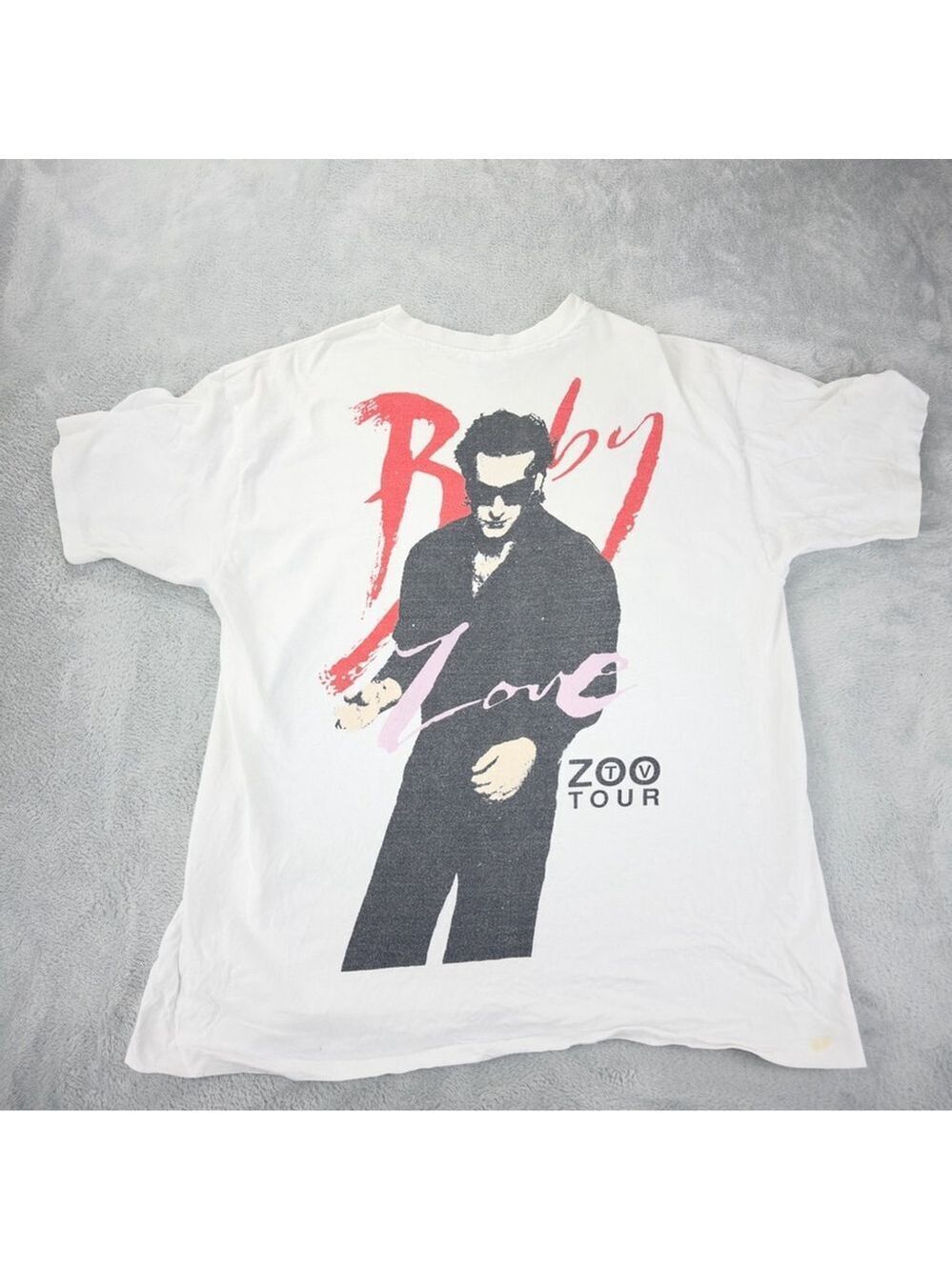 VTG U2 Men Sz XL 1990s Achtung Baby Zoo Every Artist is a Cannibal Single Stitch - Picture 4 of 12